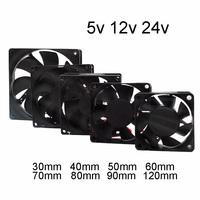 DC 12v 24v 5v Sleeve Bearing Industrial Cooling Fans with Brushless Motor Decoration  Mini Quiet Ventilador 120mm 80mm 40mm Fans