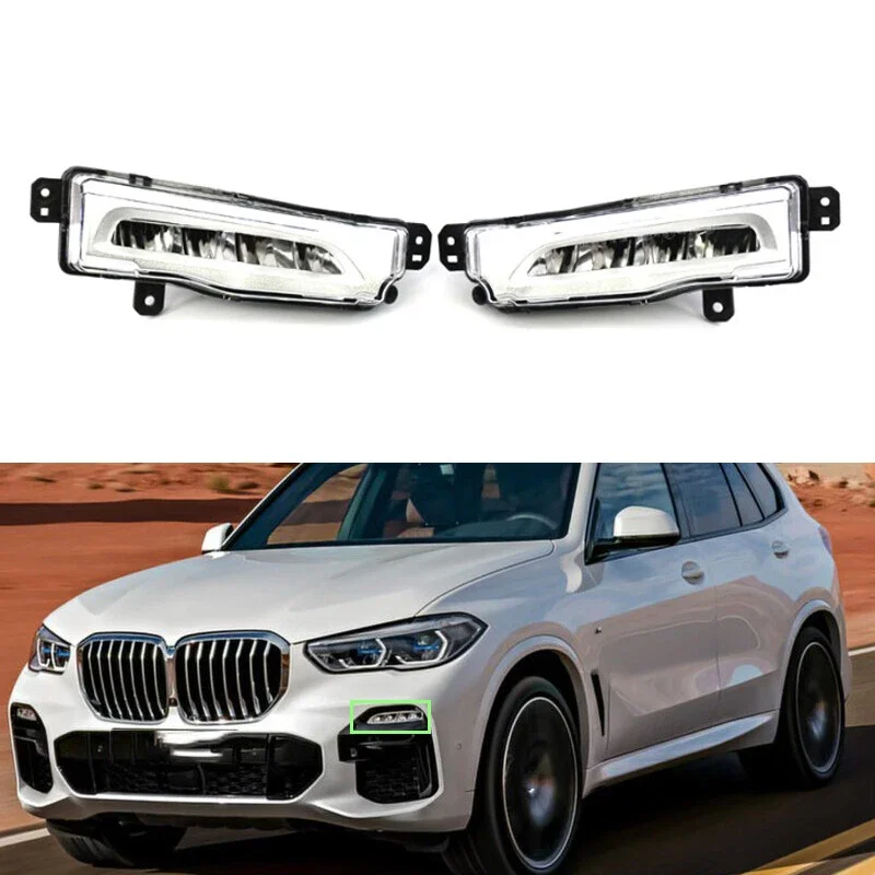 bmw-g05-g06-g07-2018-2022用フロントバンパーledフォグライトデイタイムランニングランプ-左右セット-63177406365-63177406366