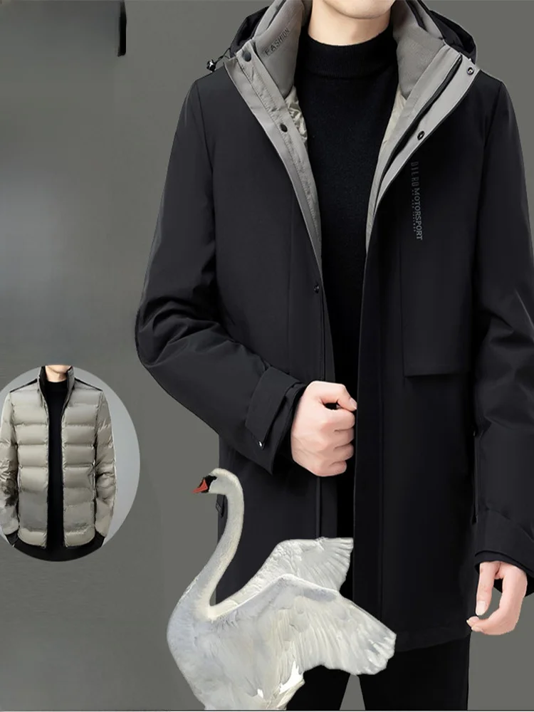 

TUCANO Woodpeer Goose down Jaet 90 Fill Power Removable Inner Warm Outerwear Busin Sle Thiened Polyester