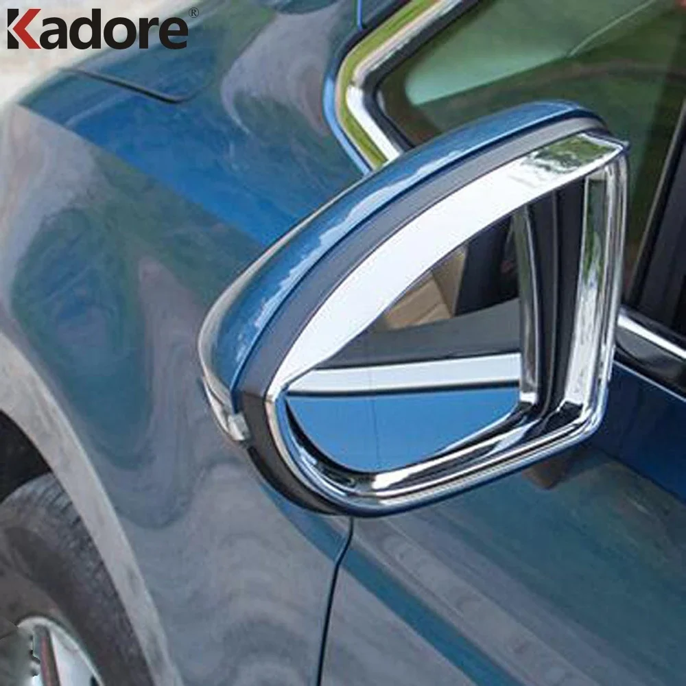 Per Volkswagen VW Touran 2016-2022 2023 2024 Chrome Specchietto retrovisore per auto Sopracciglio Scudo antipioggia Visiera parasole Copertura Trim Accessori