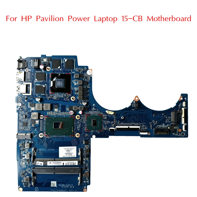 926306-601 Used For HP Pavilion Power Laptop 15-CB Motherboard DAG75AMBAD1 With I5-7300H GTX1050 DDR4 100% Tested