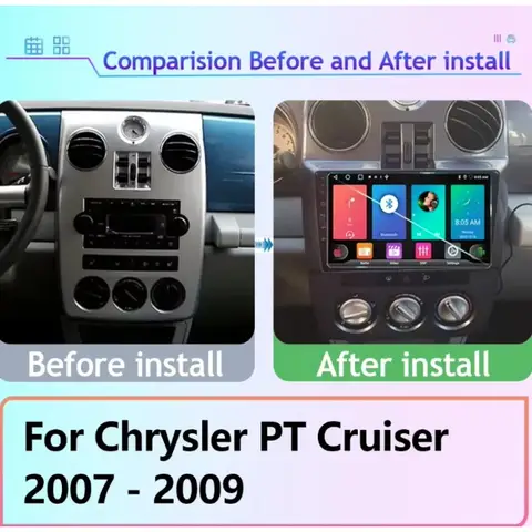 9 इंच एंड्रॉइड 2GB+32GB क्रिसलर पीटी क्रूजर 2000-2010 कार जीपीएस नेविगेशन मल्टीमीडिया प्लेयर रेडियो टेप हेड यूनिट डीएसपी कारप्ले के लिए 10 best sales रेडियो पीटी क्रूजर - №5