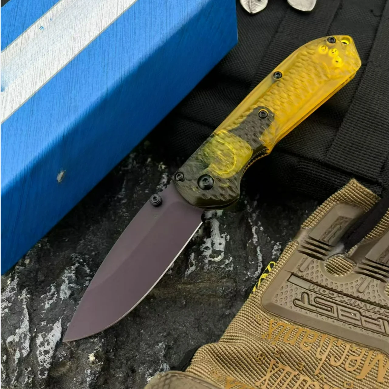 

BM 565 folding knife titanium alloy blade edc multitool knives utility Daily at home cutting outdoor bushcraft tactical knife