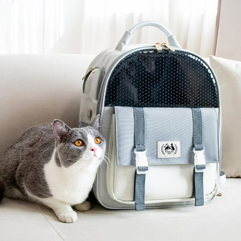 YOKEE Pet Backpack Cat Bag Carry Breathable Foldable Dog Carrying Supplies Big Space Heat Dissipation