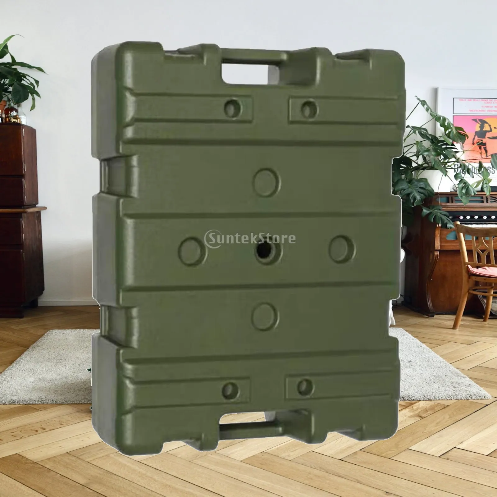 Green Fitness Crate for Physical Conditioning Exercise Storage Portable Workout Training Box