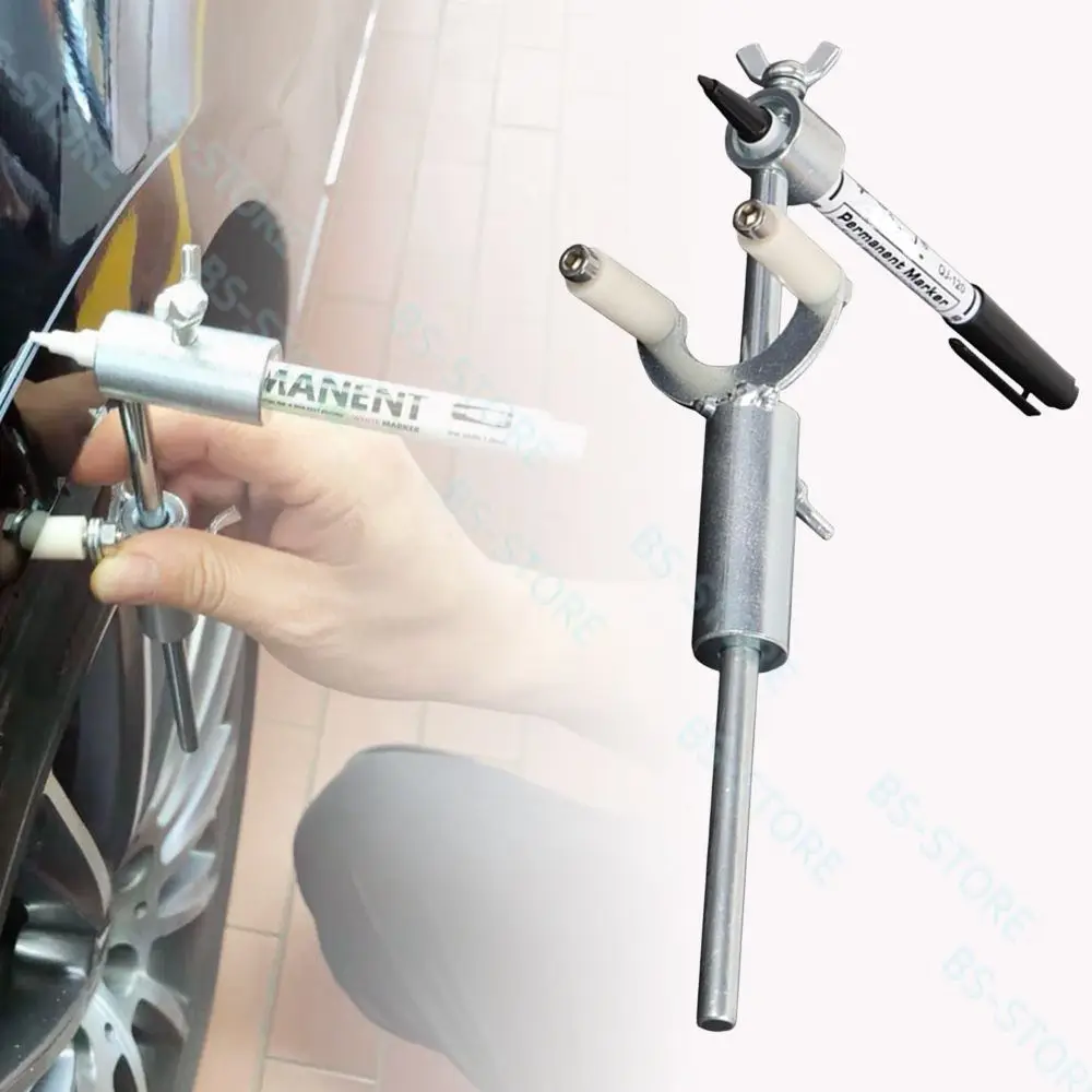 

1xSilver Car Wheel Eyebrow Scriber Body Line Marker Tool Automobile Wheel Arch Parallel Scriber for Car Sheet Metal Dent Repair