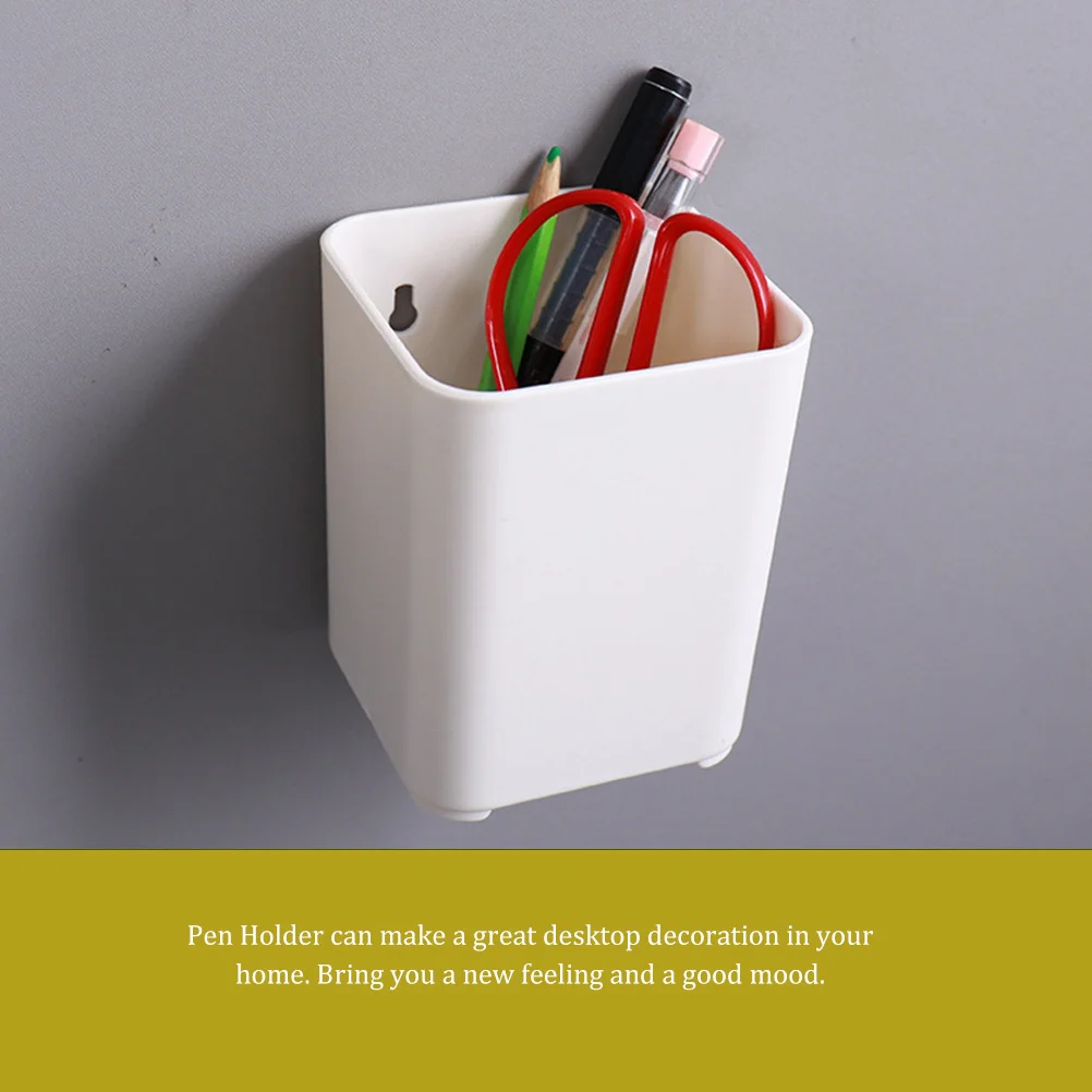 

2Pcs Desk Pen Holder Plastic Storage Organizer Pencil Case Makeup Brush Container for Desktop Pen and Pencil Organizer
