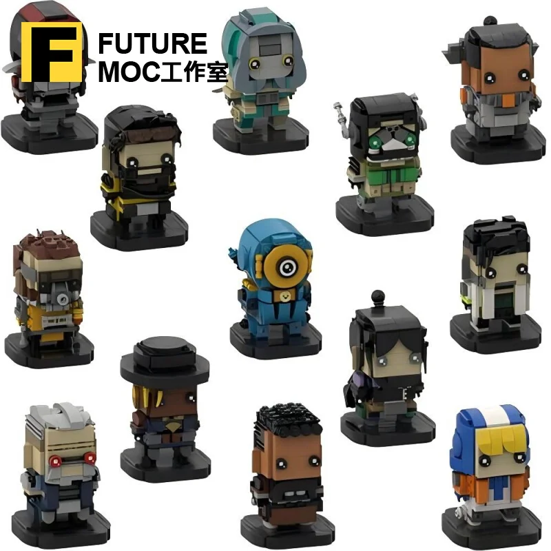 

MOC игра Apex Heroes Star Warrior Series модель с квадратной головкой DIY головоломка мужской подключаемый набор строительных блоков слепая коробка орнамент