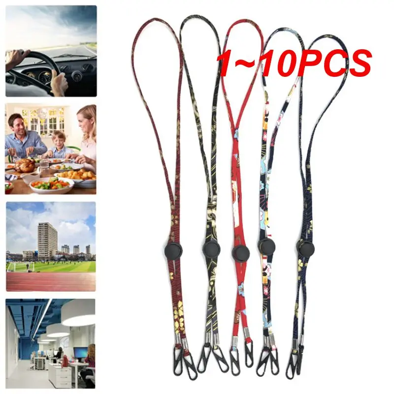 1~10PCS Adjustable Mask Lanyard Mask Holder Hanging Hook Storage Artifact Chain Anti-Drop Traceless Ear Glasses Chain Eyewear