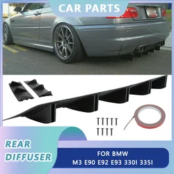 Rear Diffuser 5 Fins Bumper Splitter Chin Spoiler Lower Lip For BMW 3 Series M3 E90 335i 328i 323 Shark Universal 81.5cm Body