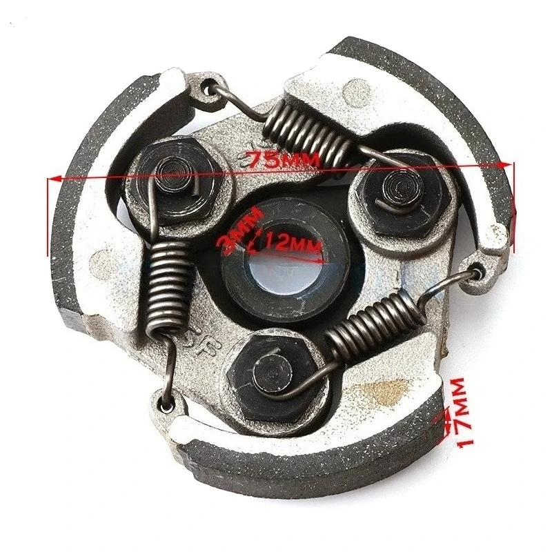 2 Stroke Aluminum Complete clutch pads springs for 47cc 49cc gas minimoto pocket bike mini dirt bike crosser quad atv motorcycle