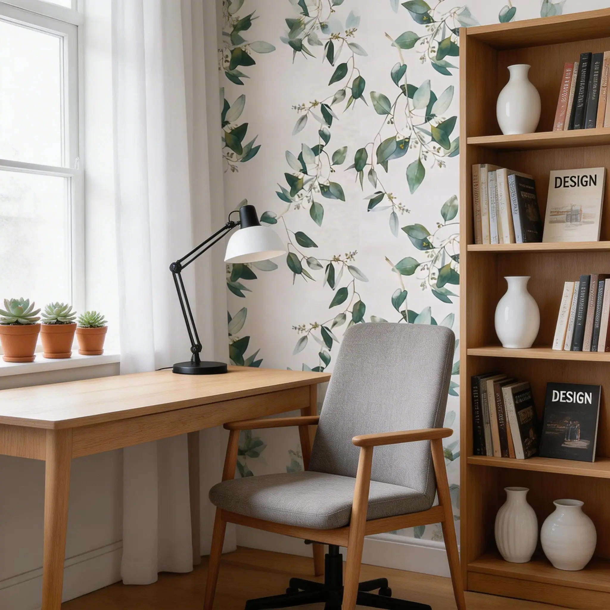 Leaf Floral Peel and Stick Wallpaper Self‑Adhesive Contact Paper Waterproof Removable Vinyl Film for Cabinet Home Wall Decor