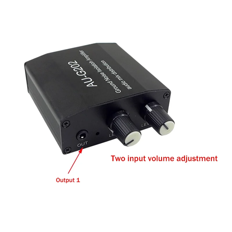 M07K-AUG202 Audio Mixer Distributor DC5-18V Ground Noise Lsolatioh Verstärker Dual Channel 2 In 2 Out Verstärker