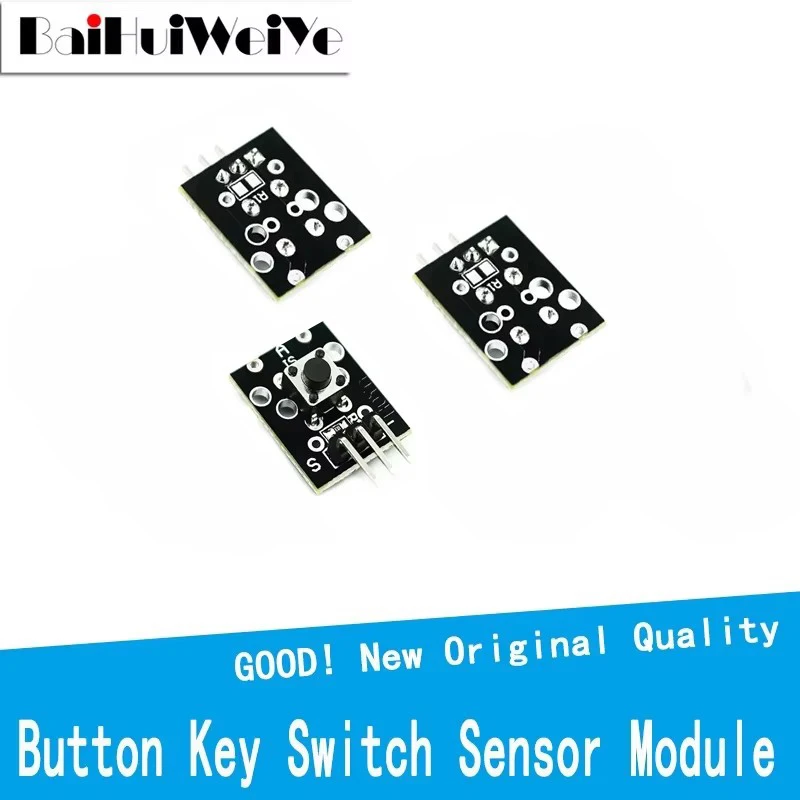10PCS Button Key Switch Sensor Module For Arduino Diy Starter Kit 6*6*5mm 6x6x5mm KY-004 KY004 3Pin