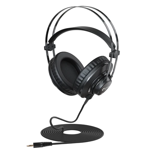 Auriculares de monitoreo profesionales con cable de 3,5 mm, auriculares para DJ, auriculares de música con monitor sobre la oreja de estudio para teléfono y PC