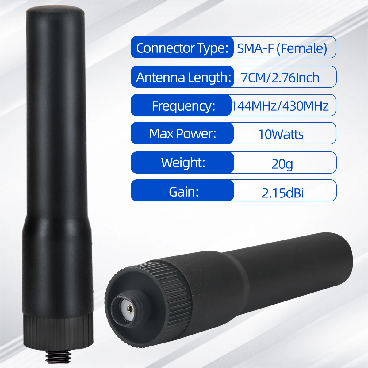 ABBREE SF-20 Dual Band SMA-Female/SMA-Male /BNC Soft Antenna for Baofeng UV-5R UV-32 Quansheng UV-K5 8 Walkie Talkie ST20