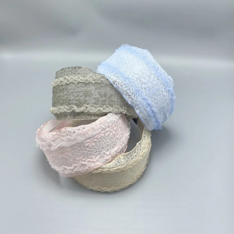 

Summer Spring New Lace Hair Band Hollow Out Elegant Embroidered Lace Women Headband Hair Accessories Headbands