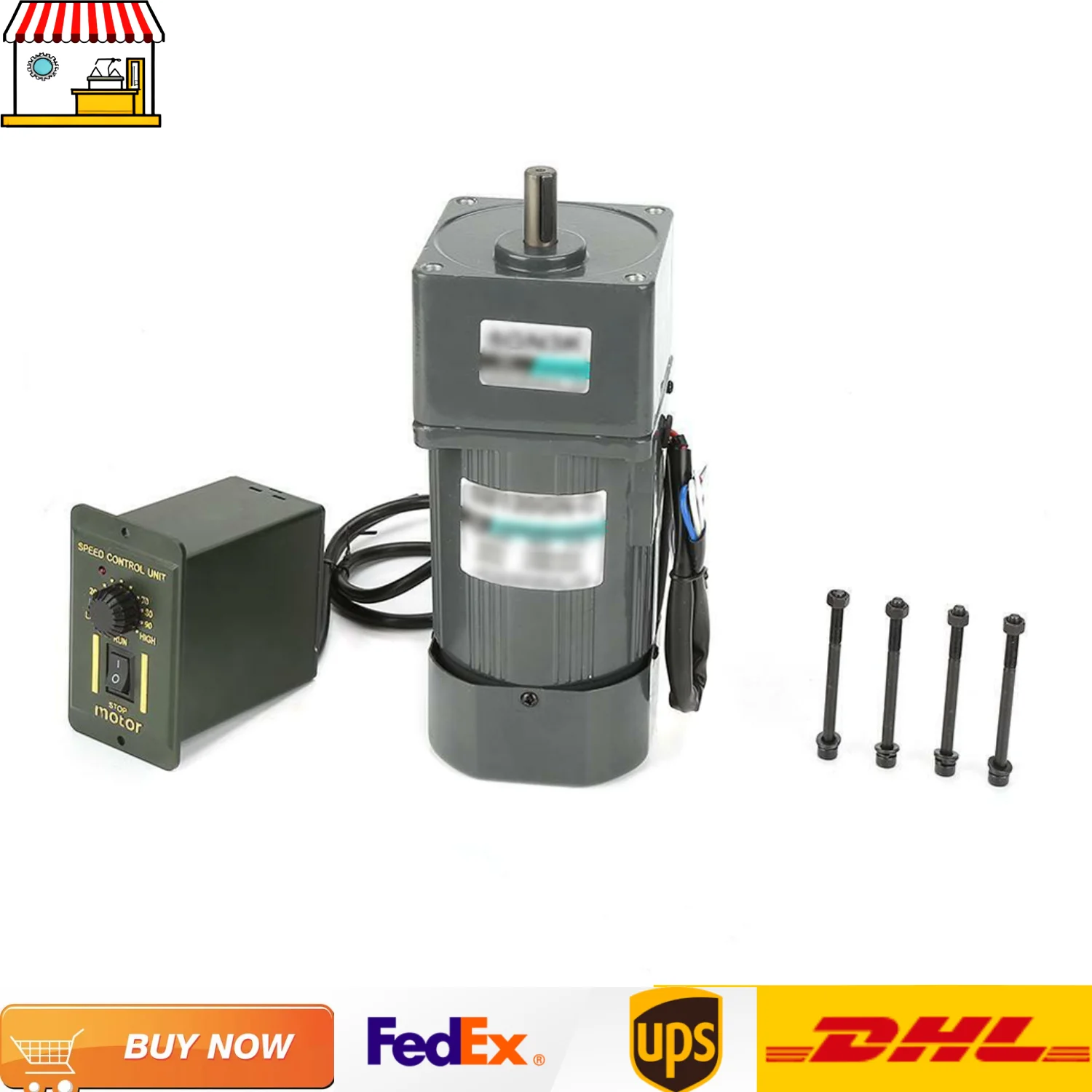 5K 1.2cm Shaft Gear Motor with Speed Controller| 120w Packaging Machine Motor with Speed Controller