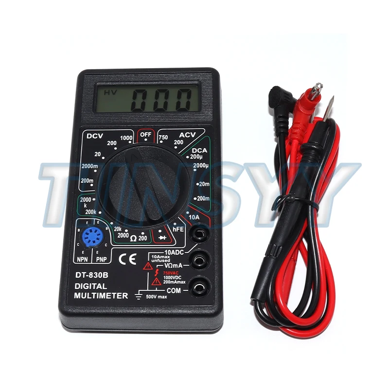 DT830B AC/DC LCD Digital Multimeter 750/1000V Voltmeter Ammeter Ohm Tester High Safety Handheld Meter Digital Multimeter
