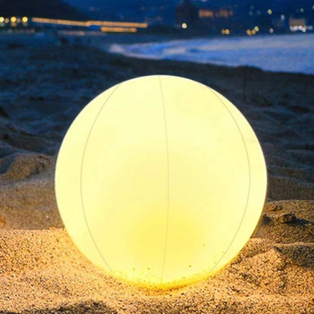 Bola LED luminosa para jardín, Bola hinchable luminosa con Control remoto, globo inflable brillante para playa, fiesta, vacaciones, decoración del hogar