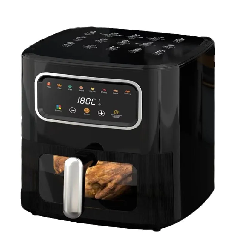 10L Modern Air Fryer Electric Square Plastic Oven Touch Screen Multi-Function for Roasting Baking Cooking Household Hotel