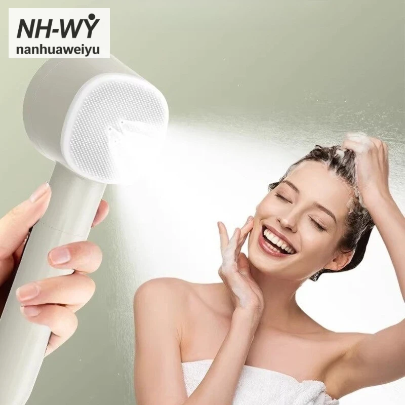 Pommeau de douche portable compact en ABS, pressurisé, pour salle de bain, avec double filtration et déchloration