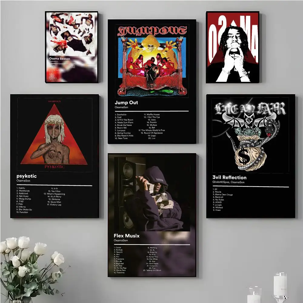 Underground Rap O-OsamaSon Poster Music Album Wall Art Print Room Decoration for Bedroom Living Room Office Home Decor Gift