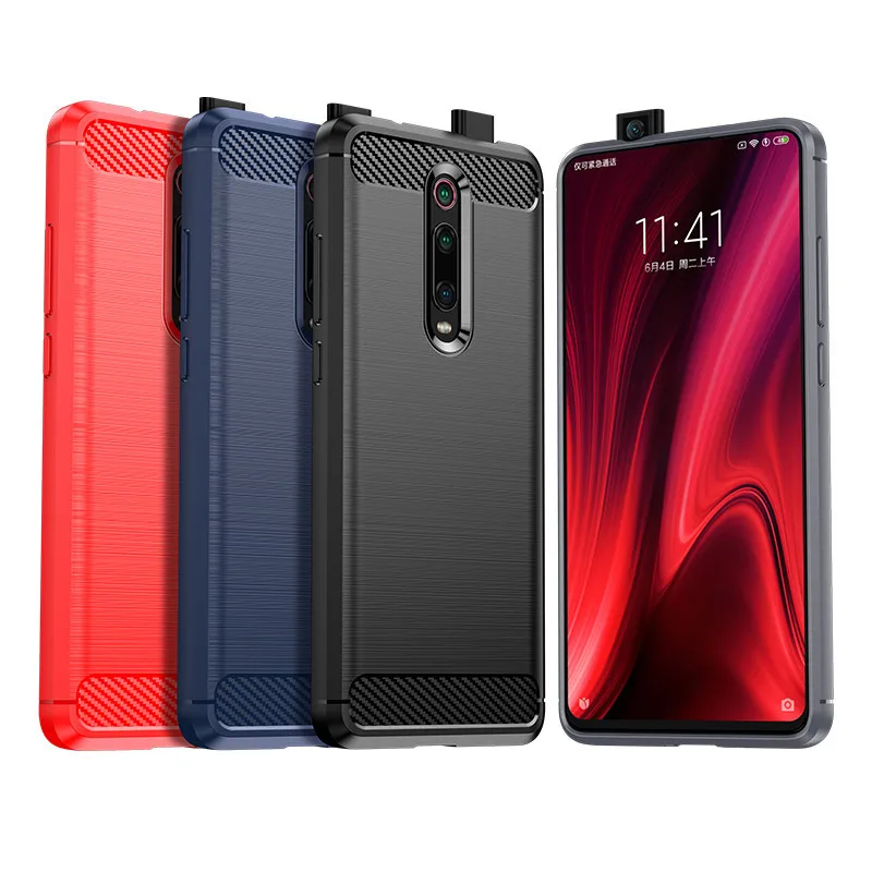 Für Xiaomi Mi 9T Pro Fall Für Xiaomi Mi 9T Abdeckung 6,39 zoll Carbon Faser Stoßfest Silikon Stoßstange für Xiaomi Mi 9T Pro 4G – Detail 3