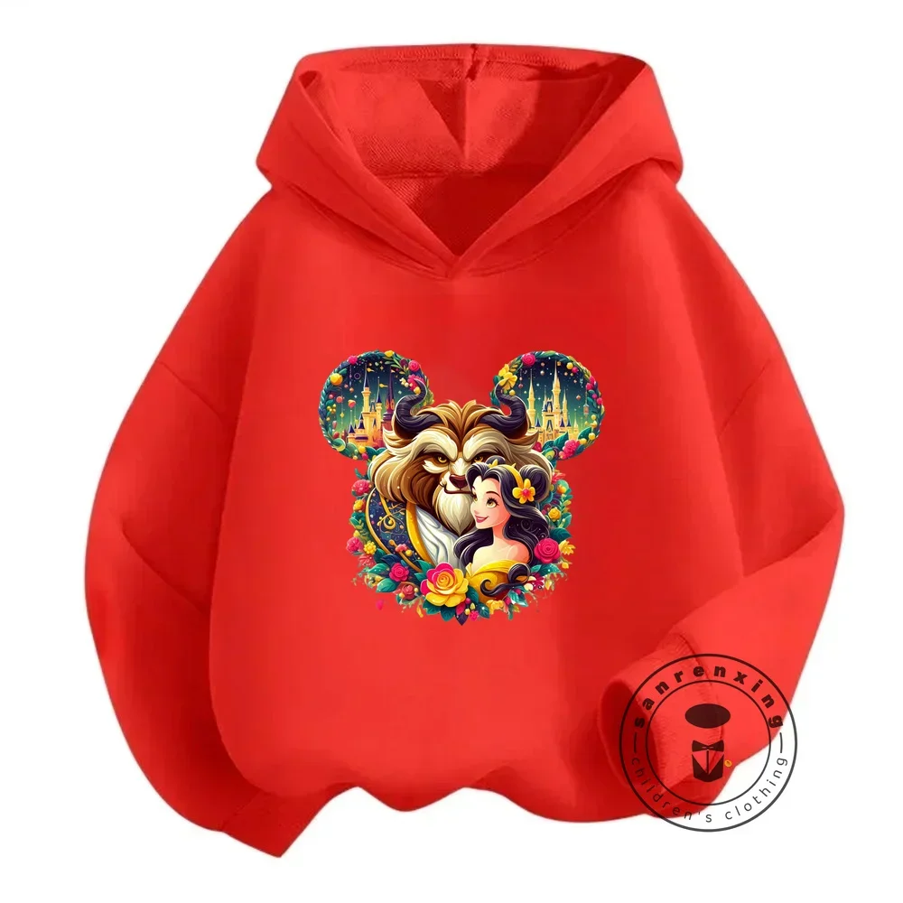 Enchanting Disney Beauty and the Beast Themed Sweatshirts for Boys Girls Winter Fashion Soft Warmth Active Casual Wear Tops