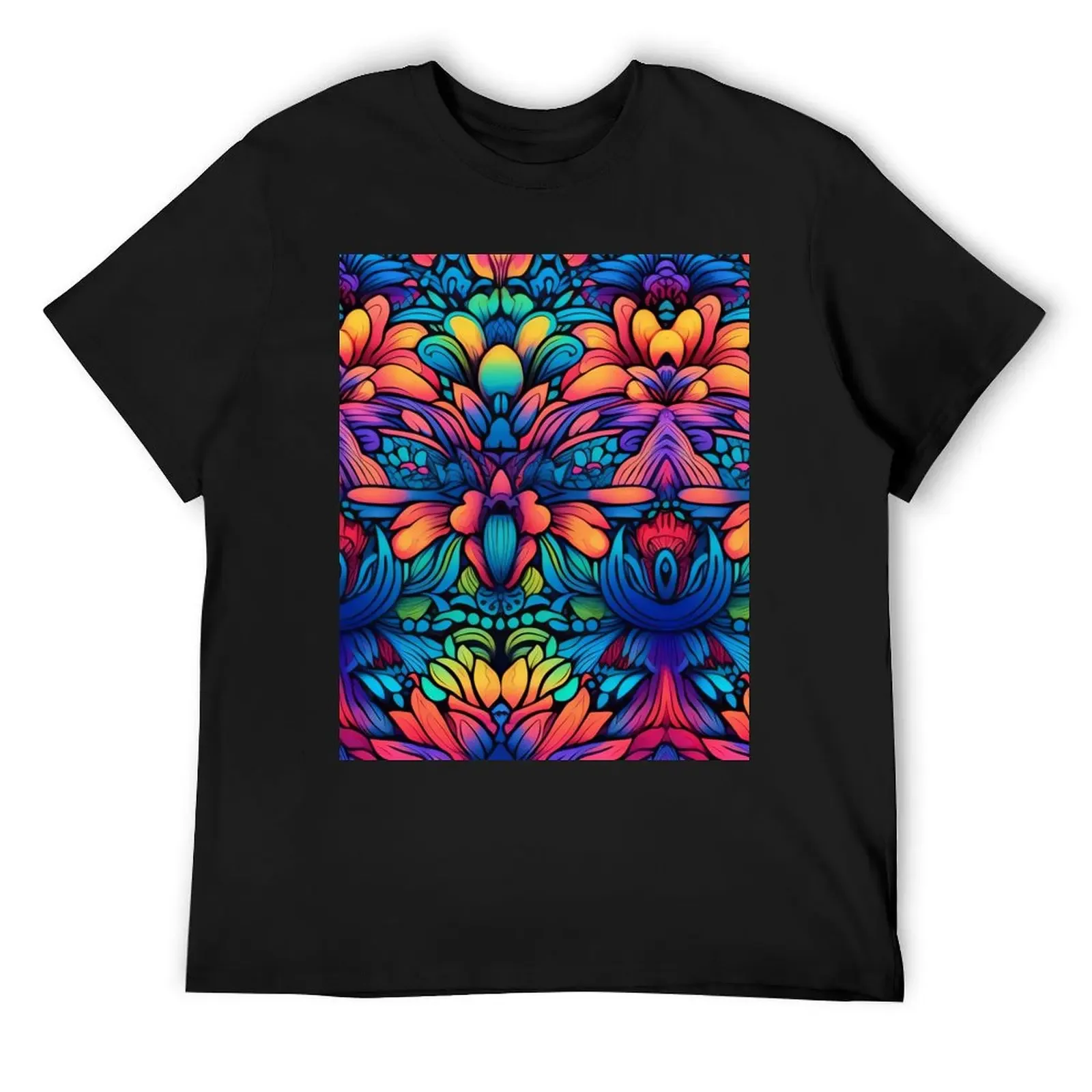 Brite Quetzal multi colored pattern T-Shirt blacks cute tops funny t shirts men