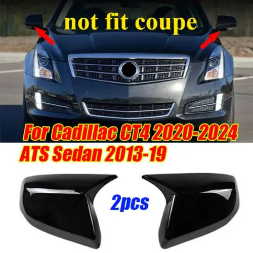 

Глянцевая черная крышка бокового зеркала для Cadillac CT4 2020-2024 ATS Sedan 2013-19