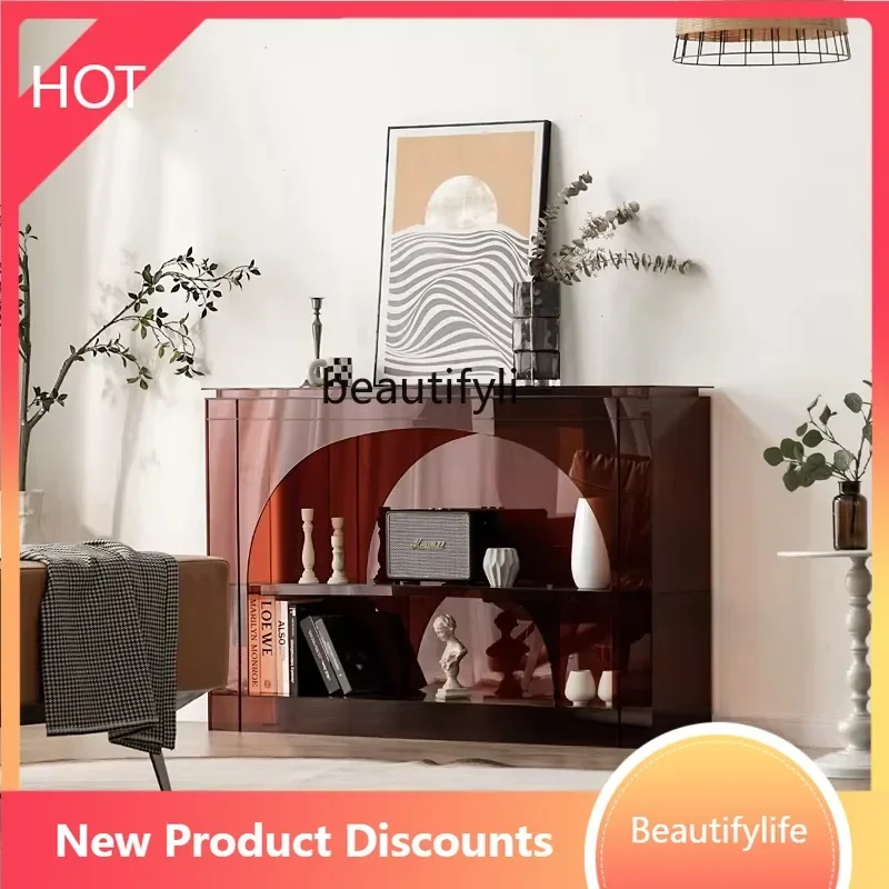 X  F4567 Door side cabinet light luxury minimalist entrance table fireplace integrated display cabinet