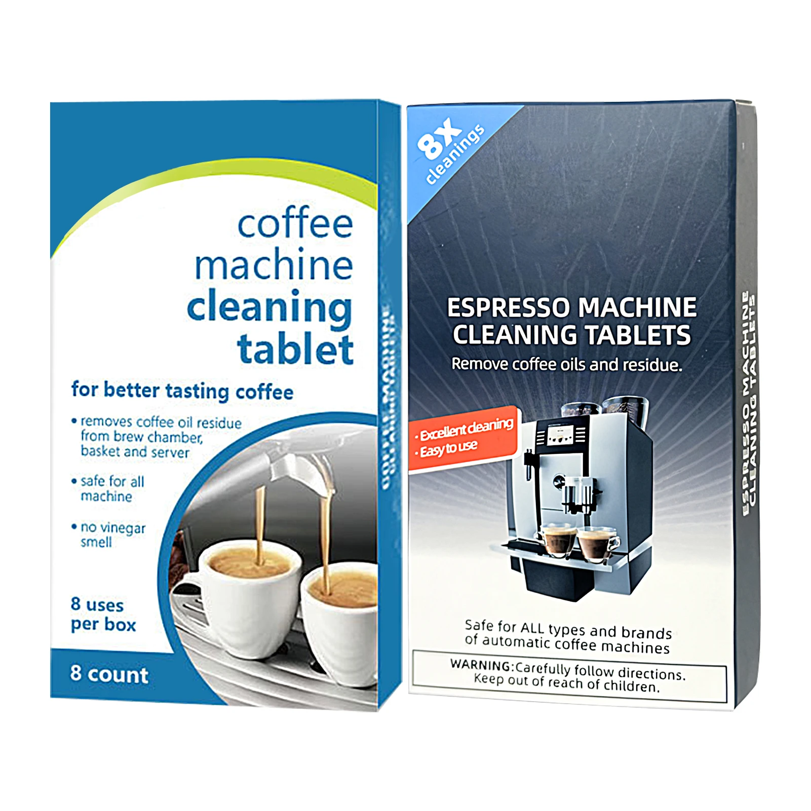 Agent de détartrage pour machine à café, tablettes de nettoyage, nettoyage domestique, balance, 8 comprimés