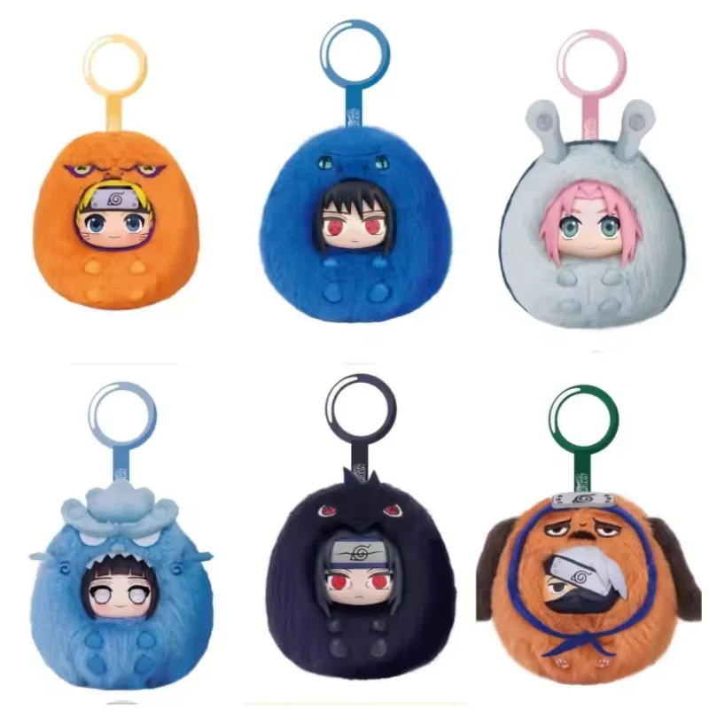 Shippuden lindo colgante de felpa caja ciega Uchiha Sasuke mochila adorno muñeca regalos peluche adorno hecho a mano colección de juguetes
