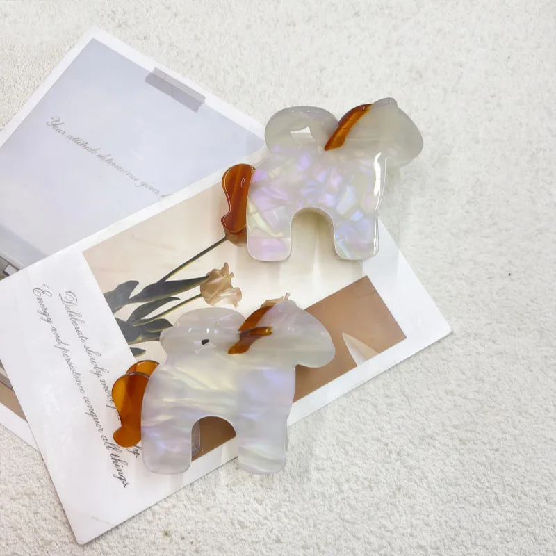 

Освежающий мир, коготь для маленьких конских волос, милый пони, стиль, ацетатные прочные заколки для волос, аксессуары для волос для женщин и девочек