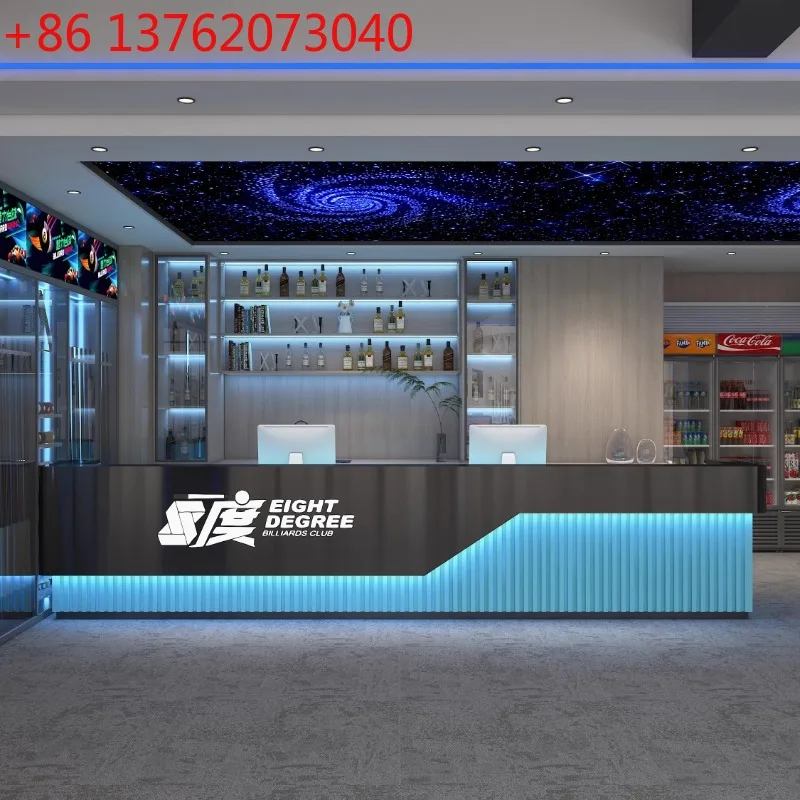

Minimalist Club Reception Desk Modern Gym Front Desk Reception Desk Catering Shop Coffee Shop Milk Tea Shop Office Furniture