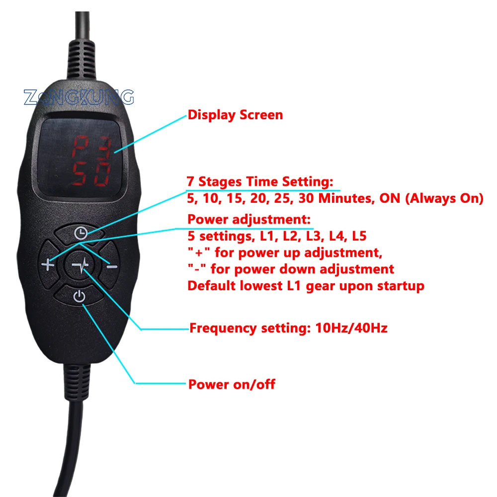 Immagine 3: Cintura per Terapia a Luce Rossa e Infrarossa 660nm 850nm con 210 LED per Corpo, Schiena e Vita con Timer
