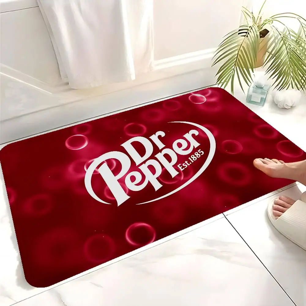 Soft Drink Brand D-Dr P-Pepper Floor Mat Rectangle Anti-slip Home Soft Badmat Front Door Indoor Outdoor Mat Welcome Doormat