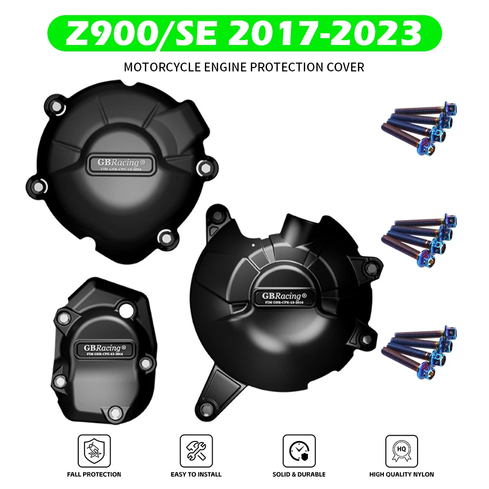 Motorcycles Engine Cover Protection Case GB Racing For KAWASAKI Z900 2017-2024 、Z900SE 2022-2024