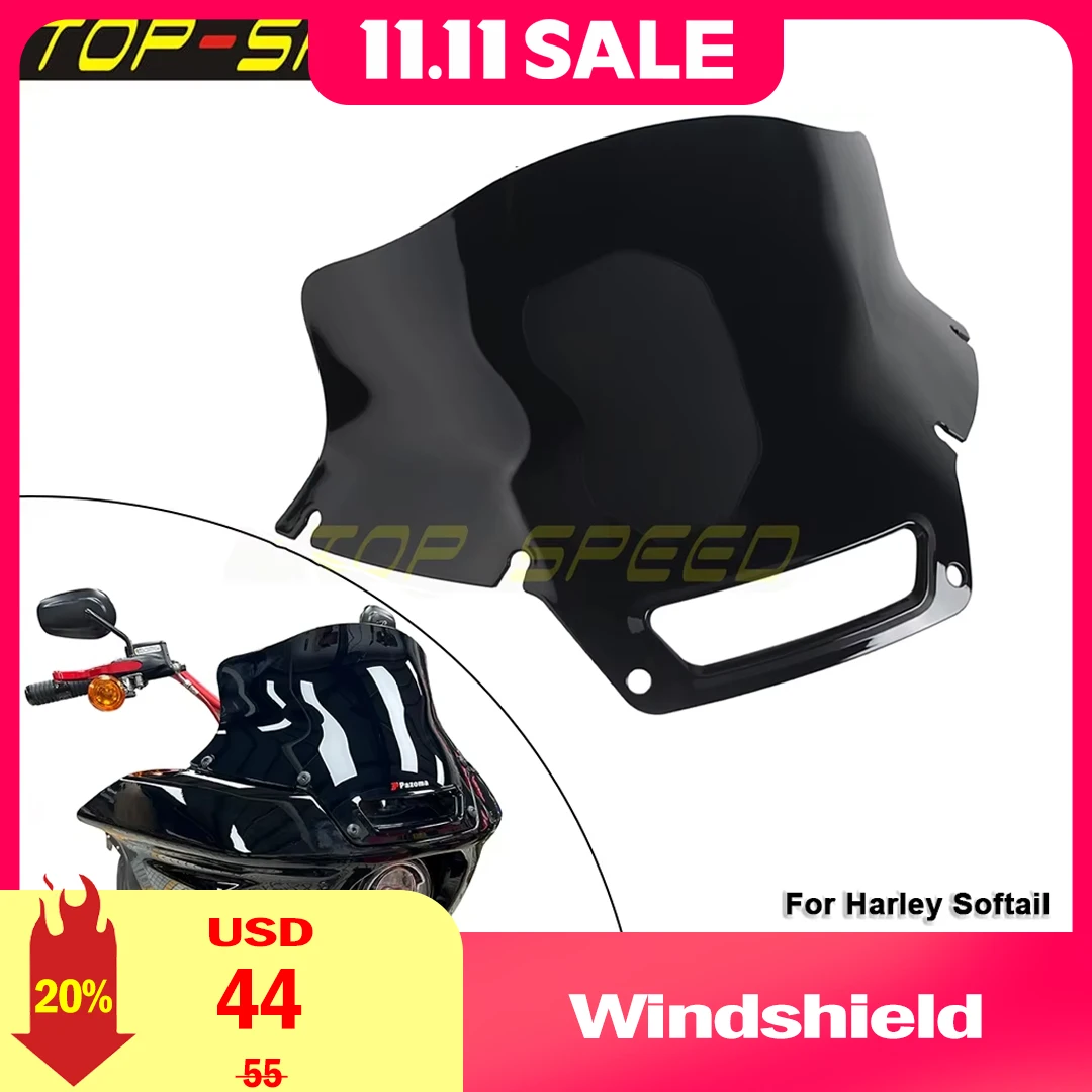 

For Harley Softail Low Rider ST 2023 2024 2025 El Diablo FXRST 2022-24 Motorcycle Windshield Deflctor Wind Screen Wind Splitter
