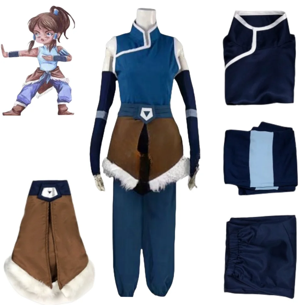 Korra Cosplay Costumes Anime Avatar The Last Airbender Cosplay Halloween Christmas Festival Carnival Party for Women