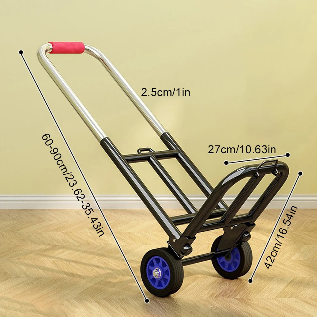 

Folding Retractable Trolley Portable Folding Hand Truck Handling Household Trailer Adjustable Hand Cart Shopping Cart Trolley