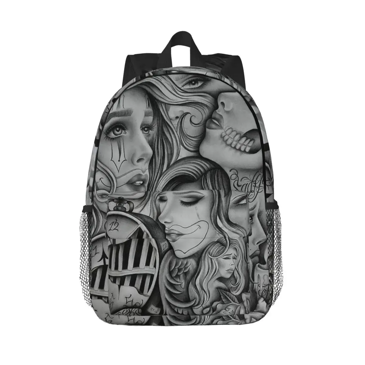 

Sad Eyes Chola Clown Chicano Art Backpack Hot Sale Daypack Large Capacity BookBag Shoulder Bags for Men Women Kids School Bag