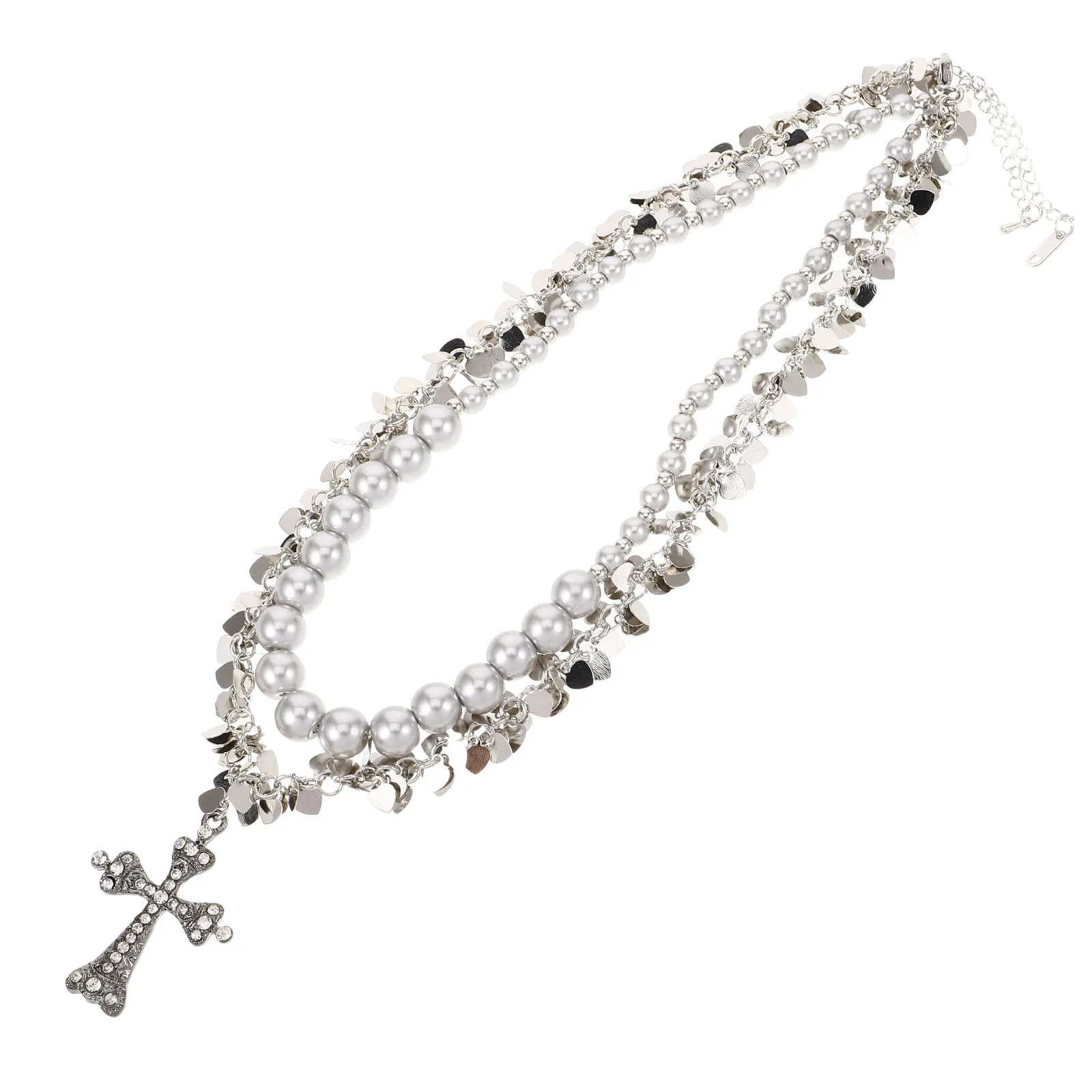 

Layered Pearl Pendant Necklace for Women Stylish Decorative Necklace Fine Workmanship Vintage Charm Fashionable Daily Wear