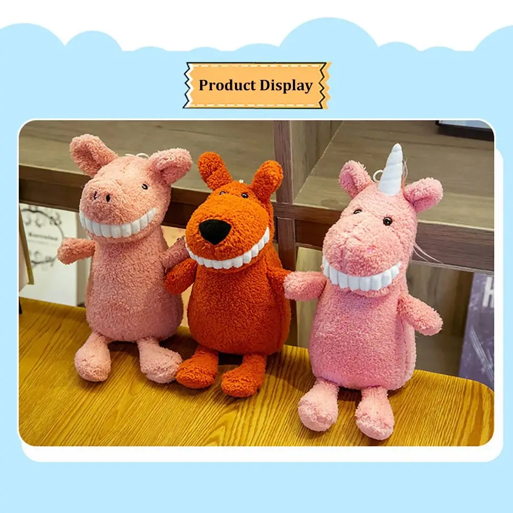 Funny 30CM Smiling Big Teeth Plush Toy Soft Cute Stuffed Animal Doll Creative Nifty Kids Toys