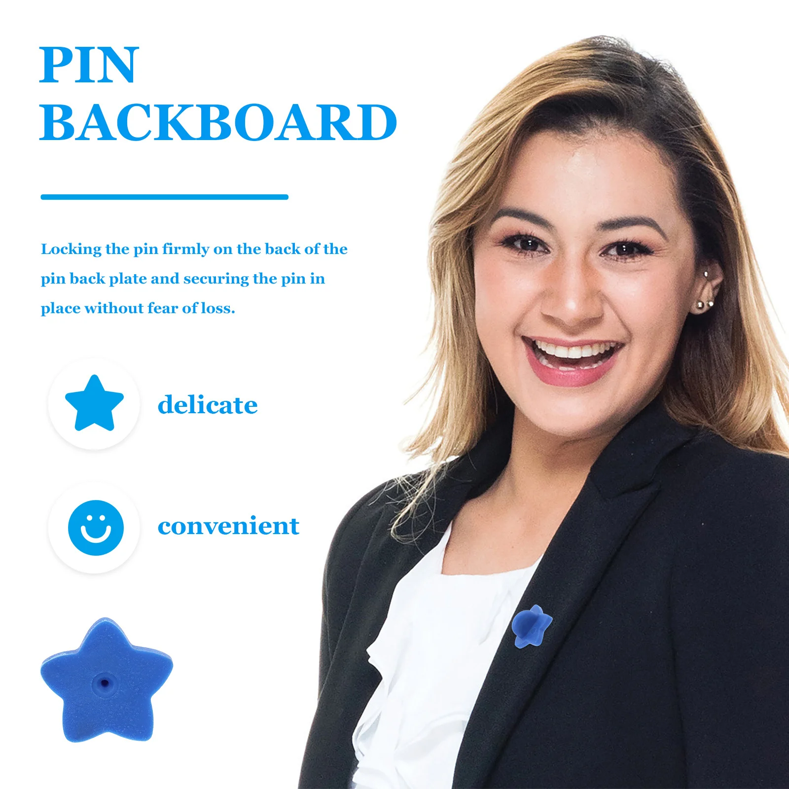 

100Pcs Five-Pointed Star Rubber Pin Backs Brooch Clutch Replacement for Lapel Pins Badges Tie Tacks Jewelry Making