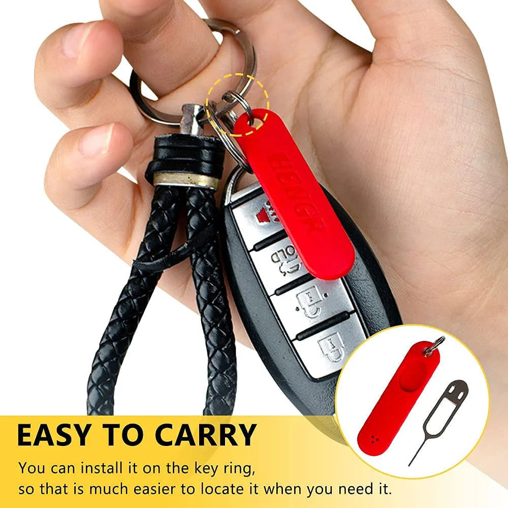 LIKE WISH 6Pcs SIM Card Removal Tool-Sim Card Tray Pin Eject Removal Tool Needle Opener Ejector,With Removable Key Chain