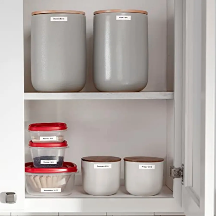 شريط ملصقات بلاستيكي LT أصلي لصانعي الملصقات LetraTag 1 2 12 مم طباعة سوداء على شريط شفاف 6 عبوات