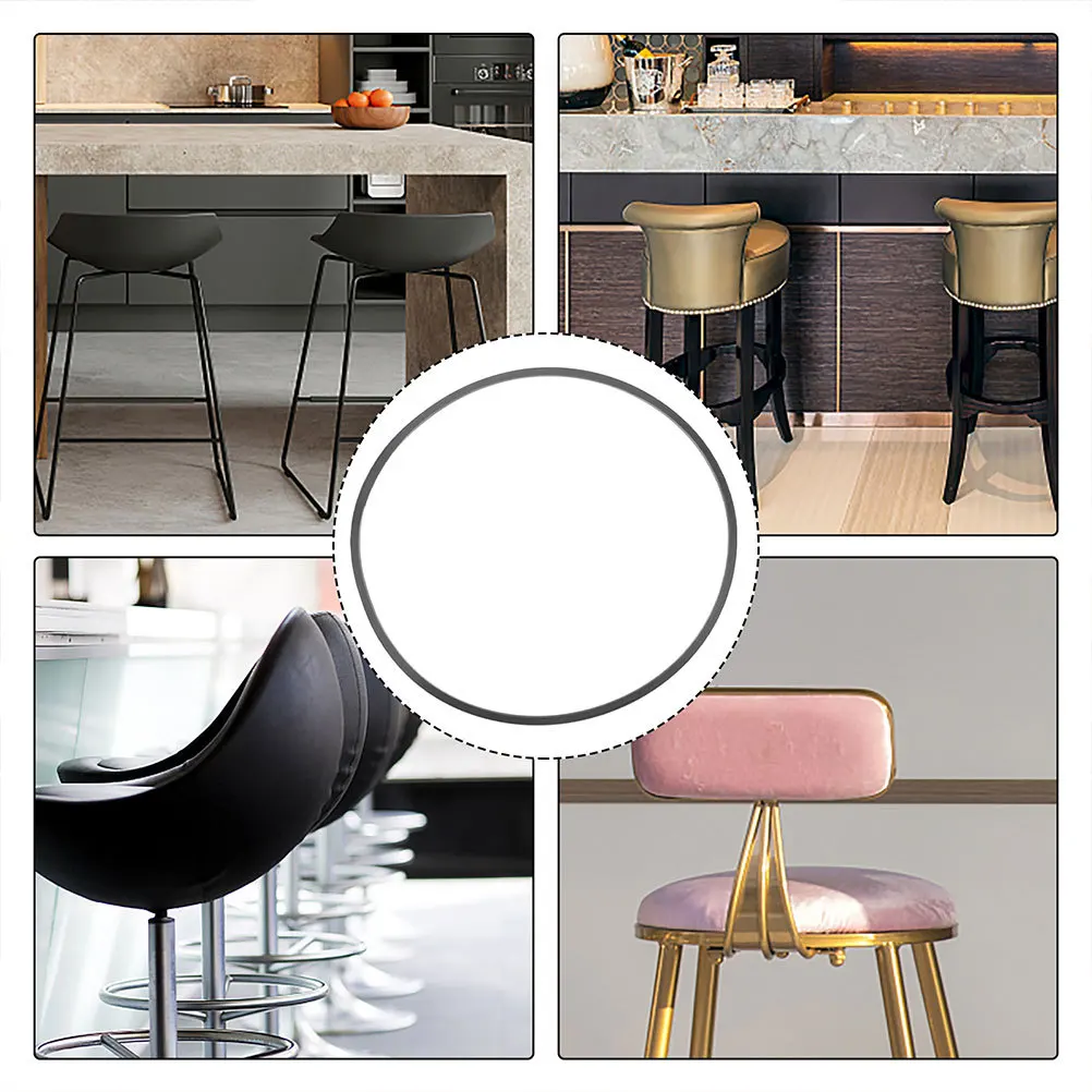 2Pcs Bar Stool Base Ring Nonslip Rubber Protector Floor Protection Furniture Accessories Durable Stable Bar Stool Protectors