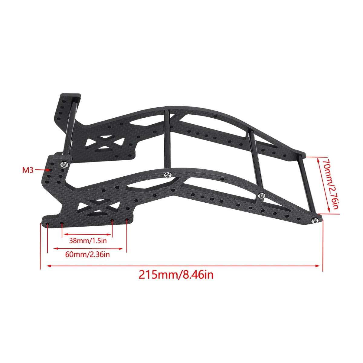 Zestaw podwozia z włókna węglowego z linkami dla 1/10 RC rig Capra F9 przesunięta oś portalowa 1.9S 2.2 MOA sportowa komp buduje części do